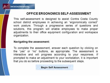 Navigating the assessment: