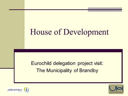 House of Development Eurochild delegation project visit: The Municipality of Brøndby.