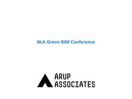 NLA Green BIM Conference. What is 'Green