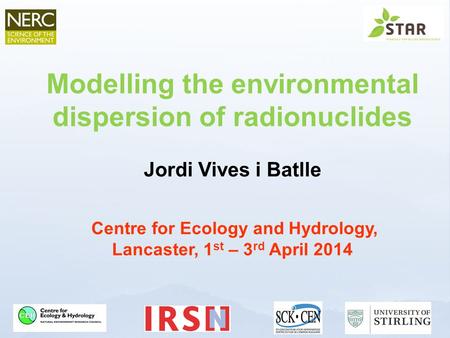 Modelling the environmental dispersion of radionuclides