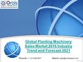 Global Planting Machinery Sales Market 2016 Industry Trend and Forecast 2021 Phone No.: +1 (214) 884-6817  id: