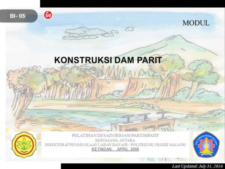 KONSTRUKSI DAM PARIT MODUL BI- 05