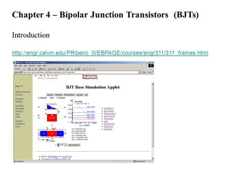 Chapter 4 – Bipolar Junction Transistors (BJTs) Introduction