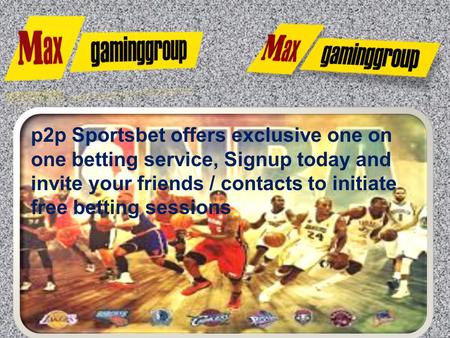 P2p Sportsbet offers exclusive one on one betting service, Signup today and invite your friends / contacts to initiate free betting sessions.