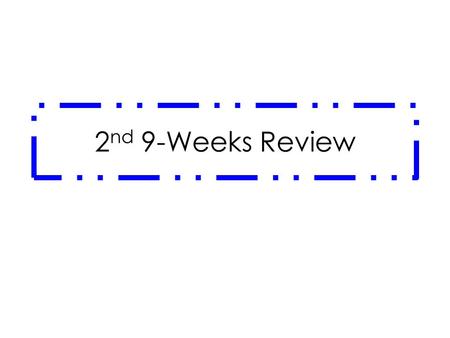 2 nd 9-Weeks Review. Topic: Multiples & Factors Question: Find the first 5 multiples of 24. & List all of the factors of 24. Answer: Multiples: 24, 48,