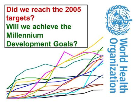 Did we reach the 2005 targets? Will we achieve the Millennium Development Goals?