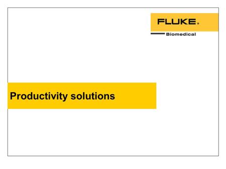 Productivity solutions. 2 Healthcare challenges today: profitability Maximizing profitability –Subjective approximations make it difficult to project.