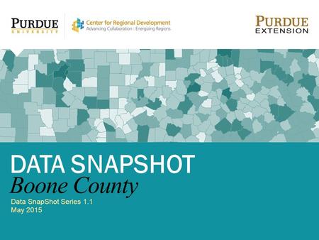 Data SnapShot Series 1.1 May 2015 DATA SNAPSHOT Boone County.