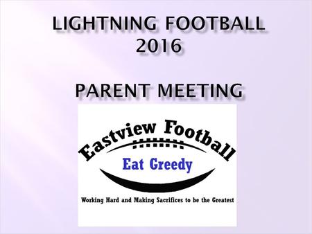 August 15, 2016.  Eastviewfootball.com  Eastviewfootball.org.