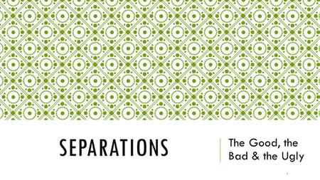 SEPARATIONS The Good, the Bad & the Ugly 1. INSTRUCTORS:  Amy Arnold, HR Analyst  Mayra Magana, Office Manager, Academic Personnel  Jo Ann Stark, Payroll.