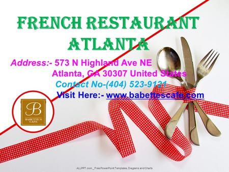 Address:- 573 N Highland Ave NE Atlanta, GA 30307 United States Contact No-(404) 523-9121 Visit Here:-  French.