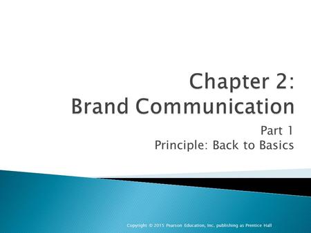 Part 1 Principle: Back to Basics Copyright © 2015 Pearson Education, Inc. publishing as Prentice Hall.