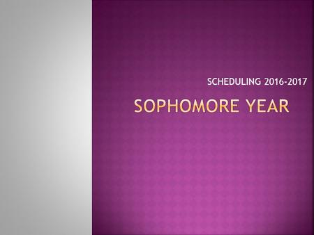 SCHEDULING 2016-2017. English4 credits Math3 credits Social Studies3 credits Science3 credits Physical Education 1 ½ credits Financial Literacy ½ credit.