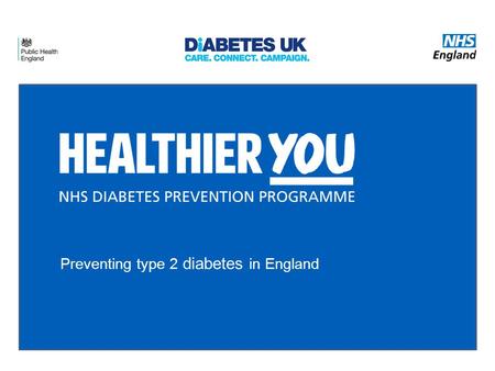 Preventing type 2 diabetes in England. DIABETES: THE FASTEST GROWING HEALTH ISSUE.