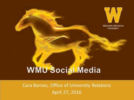 Cara Barnes, Office of University Relations April 27, 2016.