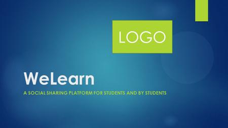 WeLearn A SOCIAL SHARING PLATFORM FOR STUDENTS AND BY STUDENTS LOGO.