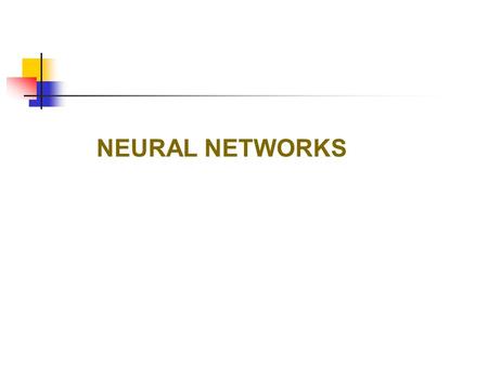 NEURAL NETWORKS. An extremely simplified model of the brain !