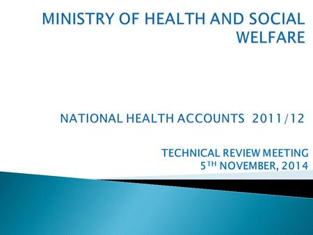 TECHNICAL REVIEW MEETING 5 TH NOVEMBER, 2014.  NHA and PER Concept Overview  History of NHA  Usefulness of NHA  Institutionalization Process  Methodology.