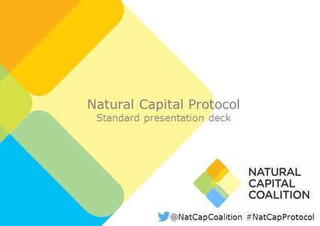 #NatCapProtocol Natural Capital Protocol Standard presentation deck.