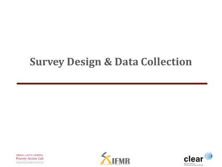 Survey Design & Data Collection. Lecture Overview  What should you measure?  What makes a good measure?  Measurement  Data Collection  Piloting.