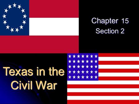 Chapter 15 Section 2 Texas in the Civil War. Civil War Basics Union = the North Confederacy = the South.