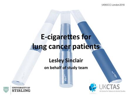 E-cigarettes for lung cancer patients