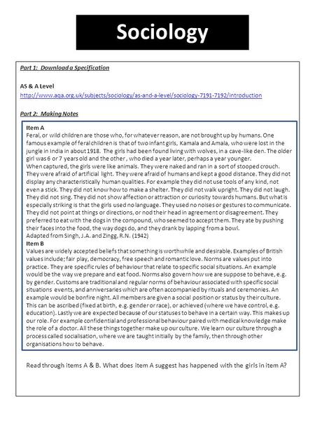 Part 1: Download a Specification AS & A Level  Part 2: Making Notes.