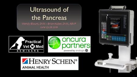 Free PowerPoint Templates Ultrasound of the Pancreas Wendy Blount, DVM ~ Brian Huber, DVM, ABVP June 25-26 2016.