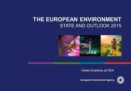 THE EUROPEAN ENVIRONMENT STATE AND OUTLOOK 2015 Green Economy at EEA.