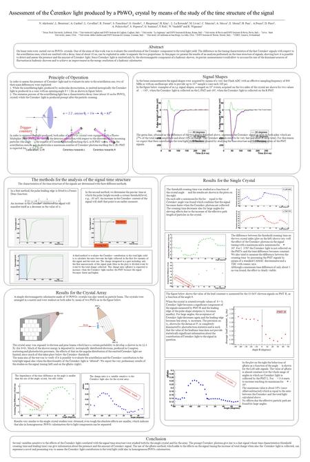 Assessment of the Čerenkov light produced by a PbWO 4 crystal by means of the study of the time structure of the signal N. Akchurin 1, L. Berntzon 1, A.