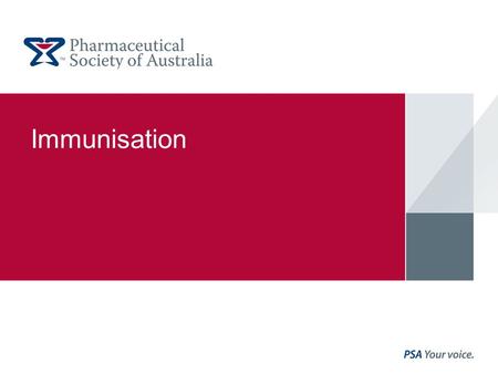 Immunisation. What you should know 2 The difference between immunisation and vaccination Benefits of immunisation National Immunisation Program Myths.