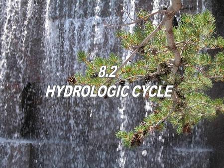 1. 2 The process of moving water out of the oceans and back to the land is called the hydrologic cycle. evaporation precipitation Run-off transpiration.