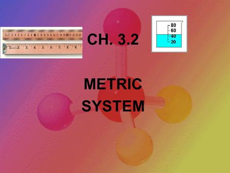 CH. 3.2 METRIC SYSTEM SI measurement Le Système international d'unitésLe Système international d'unités The only countries that have not officially adopted.