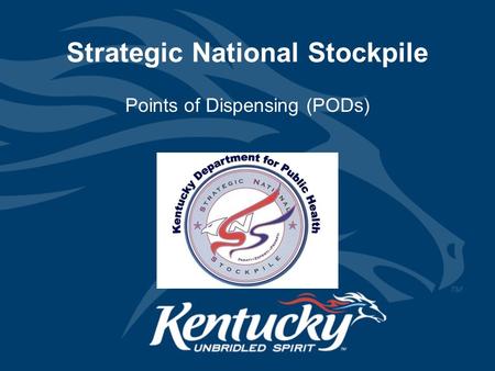 Strategic National Stockpile Points of Dispensing (PODs)