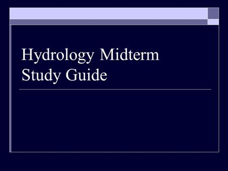 Hydrology Midterm Study Guide. Question 1 What is a polar molecule? How can you determine if a substance is polar or nonpolar?  A polar molecule is a.