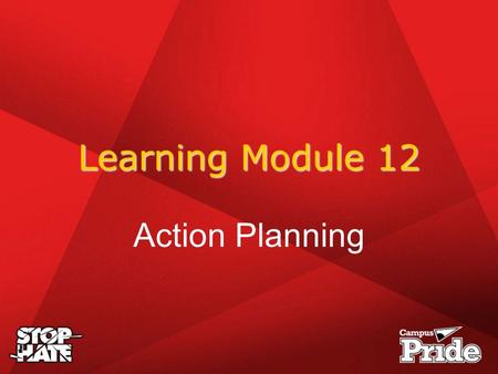 Learning Module 12 Action Planning. #1Identify, Report, and Assess the Hate Crime Problem in Your Community Recognizing and reporting the extent.