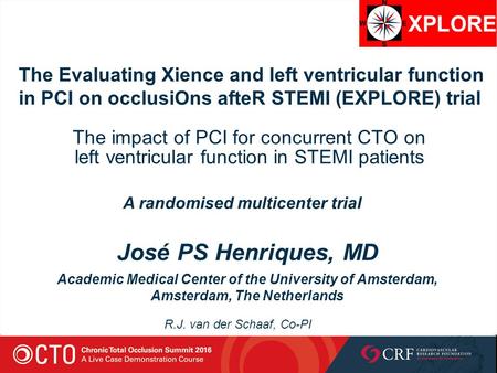 The impact of PCI for concurrent CTO on left ventricular function in STEMI patients José PS Henriques, MD Academic Medical Center of the University of.