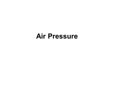 Air Pressure. Air in the Troposphere Air and density- Air particles have mass. Particles near ground are compressed More particles squished together =