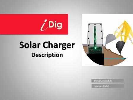 Manual Version: 1.01 Solar Charger Description Language: English.