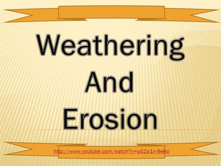 Weathering is the process of breaking down rocks There are two kinds of weathering: Chemical weathering –results.