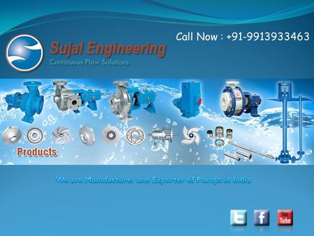 Call Now : +91-9913933463. Welcome to our website Sujal Engineering is a professionally managed manufacturer of SCPP SERIES, Self Priming Non Clog Pump,