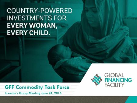 GFF Commodity Task Force Investor’s Group Meeting June 24, 2016.