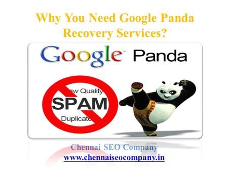 Why You Need Google Panda Recovery Services? Chennai SEO Company