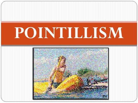 POINTILLISM. Definition of POINTILLISM : the theory or practice in art of applying small strokes or dots of colour to a surface so that from a distance.