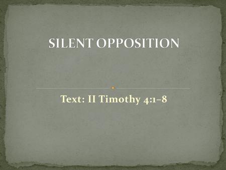 Text: II Timothy 4:1–8. Remembrance Day Nov 11/2009 Federal politicians and the families of slain soldiers joined Canadian troops for Remembrance Day.