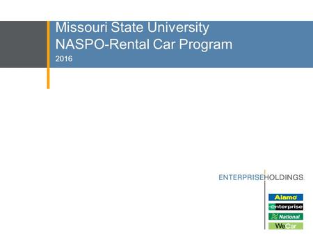 Missouri State University NASPO-Rental Car Program 2016.