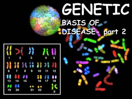 GENETIC BASIS OF DISEASE- part 2. Genetic basis of disease part 2 objectives a. Define inborn errors of metabolism b. Describe the common characteristic.