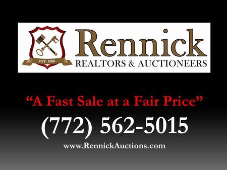 “A Fast Sale at a Fair Price” (772) 562-5015