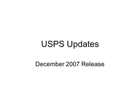 USPS Updates December 2007 Release. General Add several new STRS employers to the STRSCOD.IDX file.