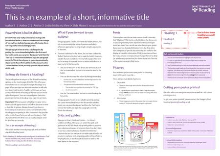 Author 1 | Author 2 | Author 3 (edit this list via View > Slide Master) Two spaces should be between the line and the next author’s name Insert your unit.